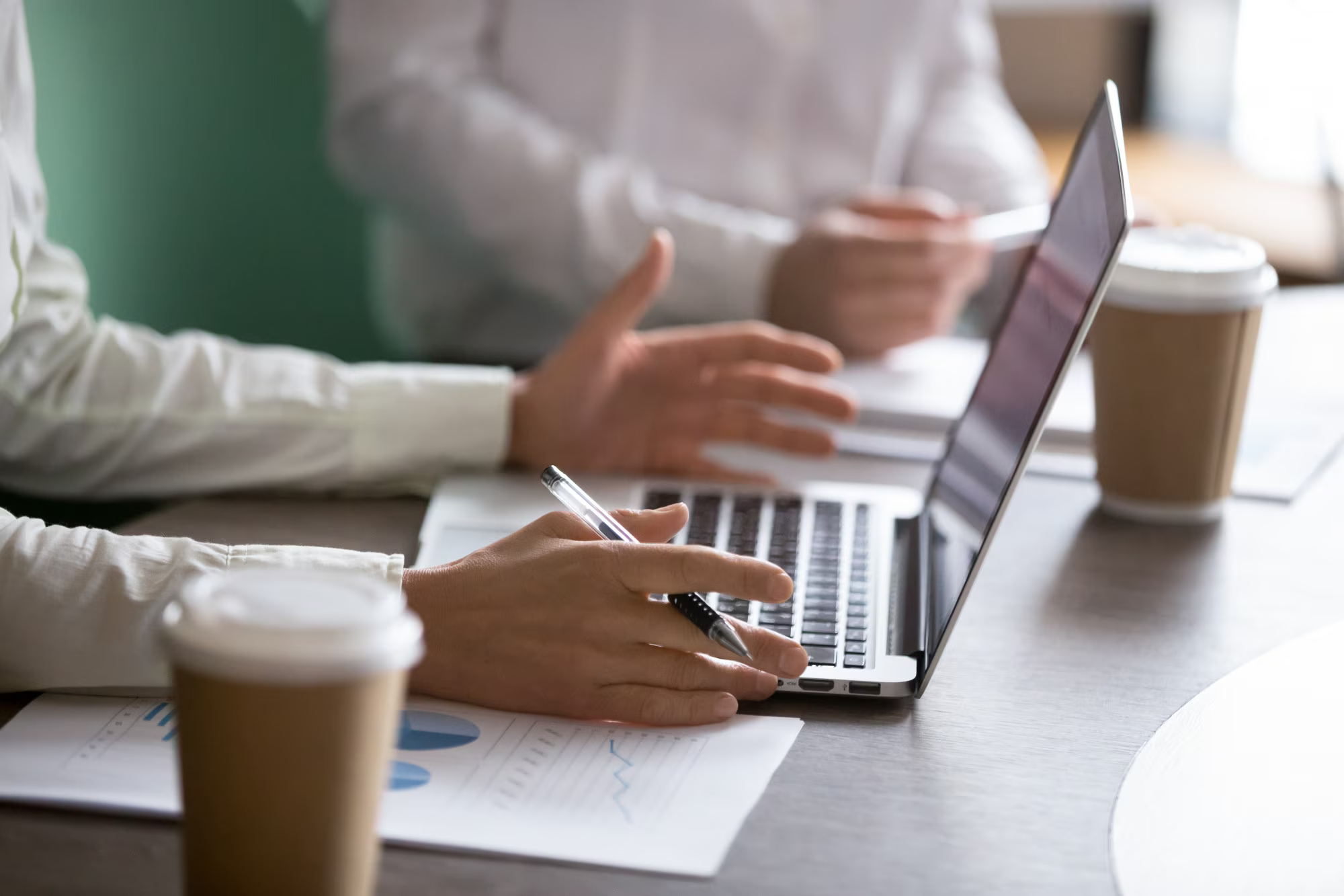 Business professionals collaborating